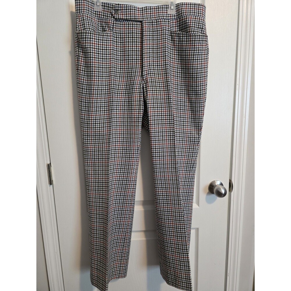 Vintage DI FINI Men's Multicolor Check Chino Pants 36 Straight Pockets. 102